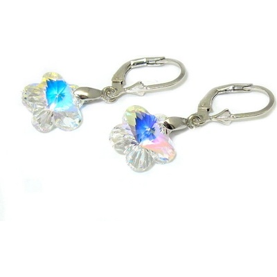 Šperky Nina Stříbrné náušnice 925/1000 s kamínky Swarovski komponent ns ag kam H 0156