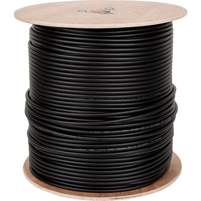 CABLETECH Koaxiálny anténny kábel F690BV+ŽEL 75 Ohm čierny 305 m L-KAB0020