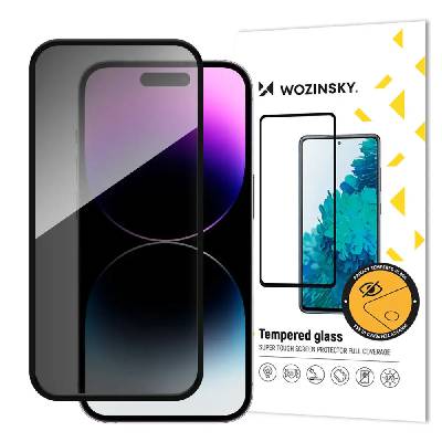 Скрийн протектор от закалено стъкло Wozinsky Privacy за iPhone 16 Plus (Wozinsky Tempered glass PRIVACY Full glue 16 Plus)