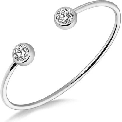 Victoria Filippi stainless steel pevný bangles Iva ocel zirkon NRB18094-1/43 stříbrná