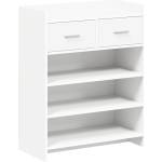 vidaXL Шкаф за обувки 73, 5 x 36 x 92 см Инженерна дървесина Бяло (8011323)