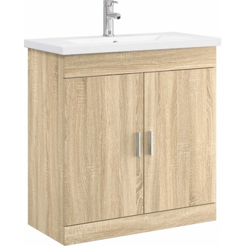 vidaXL Комплект мебели за баня Дъб сонома 81 x 40 x 84, 5 см (3404360)