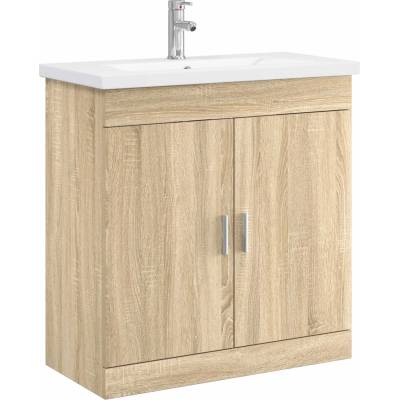 vidaXL Комплект мебели за баня Дъб сонома 81 x 40 x 84, 5 см (3404360)