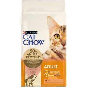 Cat Chow Adult Salmon - храна за котки със сьомга, 15 кг