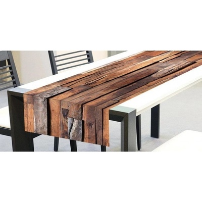 Dimex Běhoun Dřevěná zeď TS 014 béžová hnědá 40x140cm