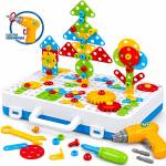 EmonaMall Детски конструктор 3D мозайка с винтоверт (207 части) EmonaMall - Код W5785 (W5785-200843646-2002008436469)