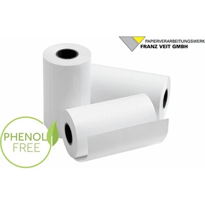 Termo pokladný kotúčik 57/40/12 P-FREE 18 m, priemer 40 mm, dutinka 12 mm, biely TK57/40/12/48/100P