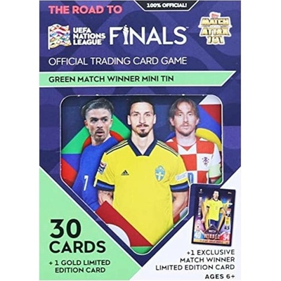 Topps 2022/23 Match Attax 101 The Road to UEFA Nations League Finals Green Tin Box