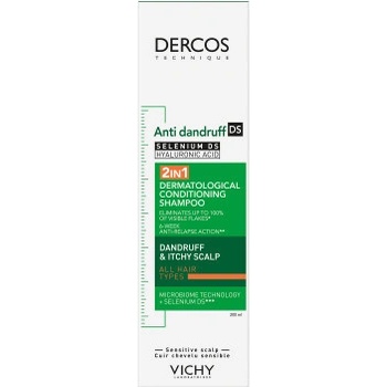 VICHY Dercos 2 v 1 Šampon a kondicionér proti lupům 200 ml