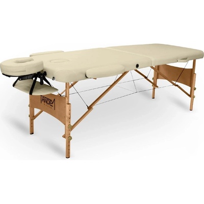 Tandem Basic-2 drevené masážne lehátko Farba: krémová 195*70 cm / 13,1 kg / 13 farieb