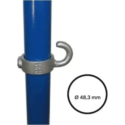 Konstrukční fitinka, spojka ocelových trubek pr. 48,3 mm – hák 182-D48