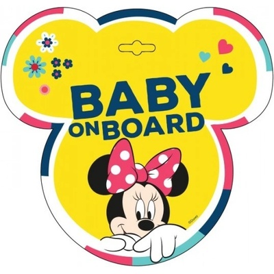 Seven Informační cedulka na přísavku dítě v autě "Baby on board" Minnie