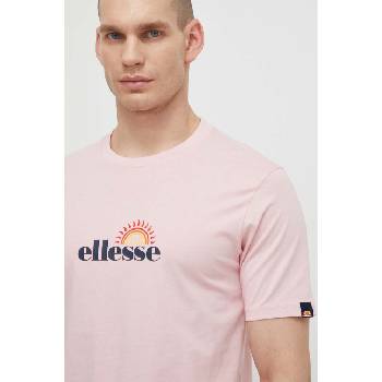 Ellesse Памучна тениска Ellesse Trea T-Shirt в розово с принт SHV20126 (SHV20126)