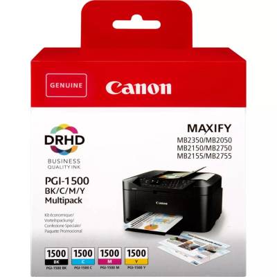 Canon PGI-1500 Оригинален комплект от 4 цветни мастилни касети (9218B005)