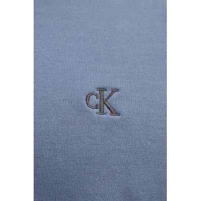 Calvin Klein Памучен суичър Calvin Klein Jeans в синьо с изчистен дизайн J30J327228 (J30J327228)