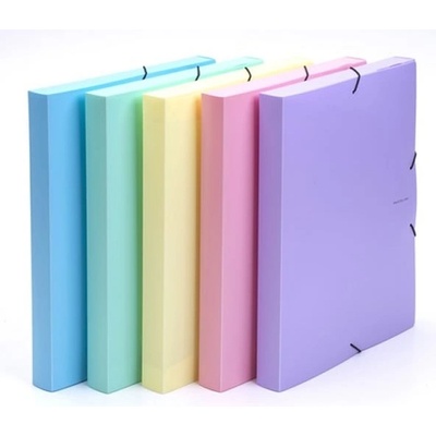 Karton P+P 2-575 Pastelini krabice PP s gumou modrá A4 – Zboží Živě