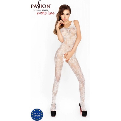 Passion BS020 - bílé zdobené otevřené body