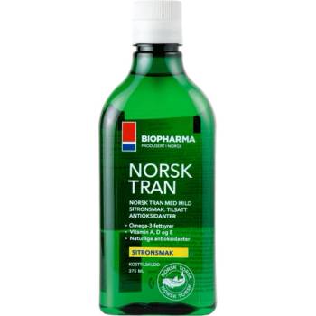Biopharma Norsk Tran Nórsky rybí olej s prírodnou citrónovou príchuťou 0,375 l