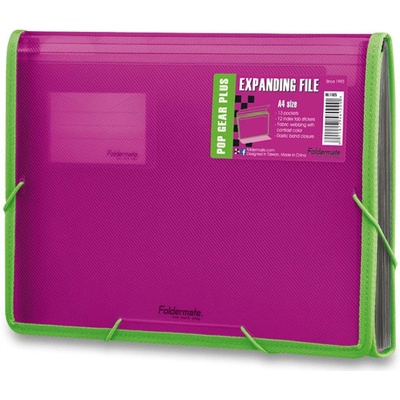 FolderMate Pop Gear Plus A4 s přihrádkami fialové