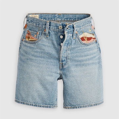 Levi's Къси панталони Levis Women's Mid Thigh Denim Shorts - Desert Utopia