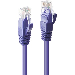 Lindy Пач кабел LINDY 48121, U/UTP, Cat. 6, 0.5m, лилав (LNY-48121)