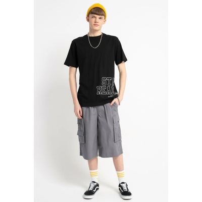 Reporter Young Chlapecké šedé kraťasy s prostornými kapsami šedá