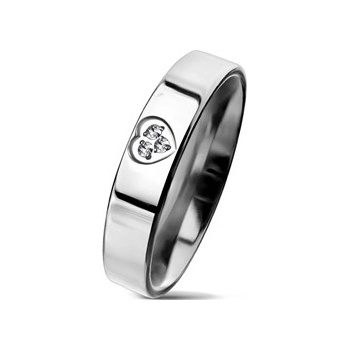 Nubis NSS3004 ZR dámský snubní prsten se srdíčkem