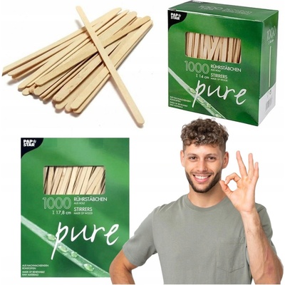 Drevené miešadlá Pap Star 14 cm