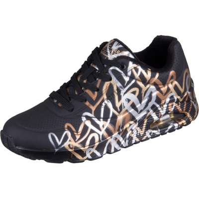 Skechers Uno Metallic Love black/gold čierna