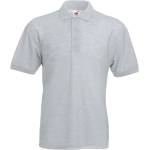 Fruit of the Loom 65/35 pique polo / Мъжка поло тениска с къс ръкав - светлосив меланж 4xl (16340261014)
