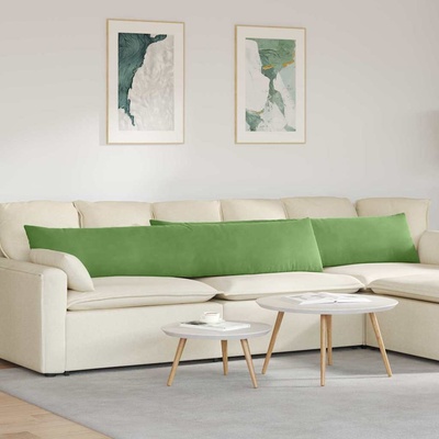 vidaXL Диван възглавници 2 pcs Светлозелен 200 x 40 см Кордюрова тъкан (42013888)
