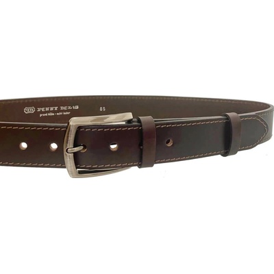 Belts 36-40-1PR kožený opasek tm.hnědý