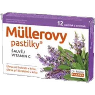 Müllerovy pastilky se šalvějí bez cukru 12 ks
