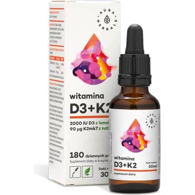 Aura Herbals Витамин D3 + K2 30 ml капки | Aura Herbals (10320 AH)