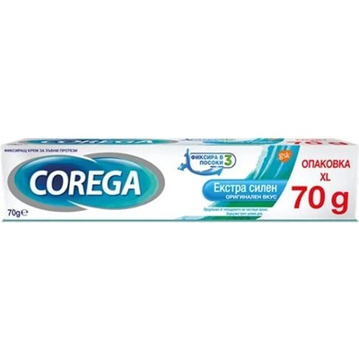 Corega Extra Strong Original 70g , Фиксатор за зъбни протези (COREGAEXSTR70)