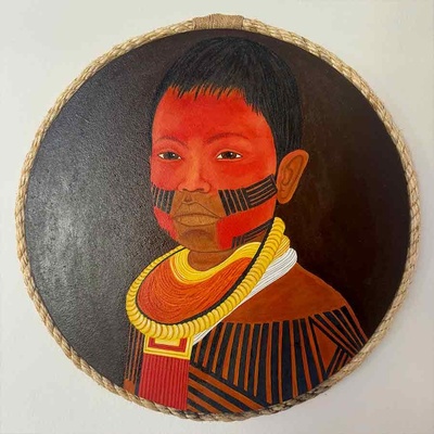 Ručně malovaný obraz Mandala Indio Kayapó – Hledejceny.cz