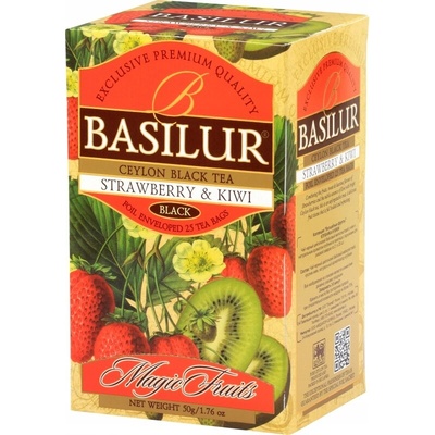 Basilur Černý instantní čaj Jahoda & Kiwi 50 g