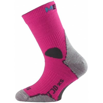 Lasting TJD 408 růžové merino ponožka junior slabší
