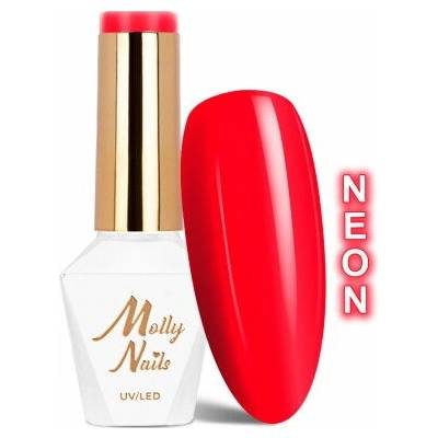 Molly Nails Hearts & Kisses Red Kiss Neon Gel Polish No. 198 8 g