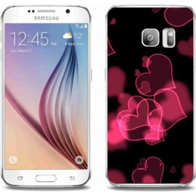 Pouzdro mmCase Gelové Samsung Galaxy S6 Edge - červená srdíčka – Zbozi.Blesk.cz