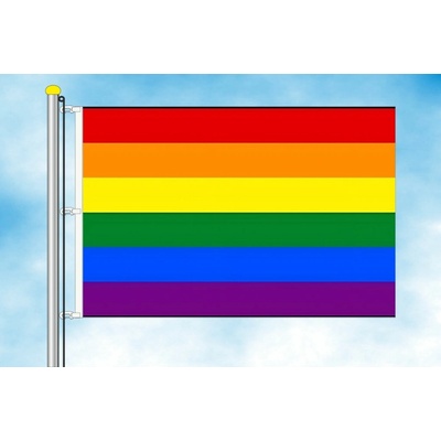 LIBEA, s.r.o. Vlajka LGBT Rozměr: 40×60 cm, Uchycení: Karabiny na stožár