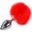 Alive Metal Anal Fluffly Plug L Red