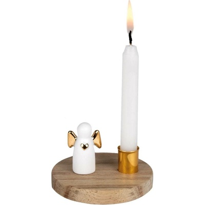 räder Svícen Angel Golden Wings, přírodní barva, dřevo, porcelán