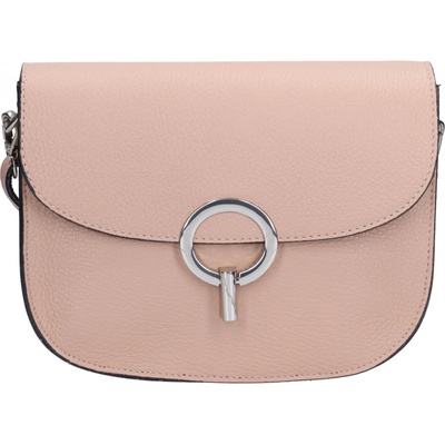 Dámská kožená crossbody kabelka Italia Moniq tmavě béžová