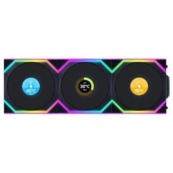 Image 1 of Lian Li UNI Fan SL Wireless LCD ARGB PWM (12SLLCD1W3B/LL-FAN-LULI-099)