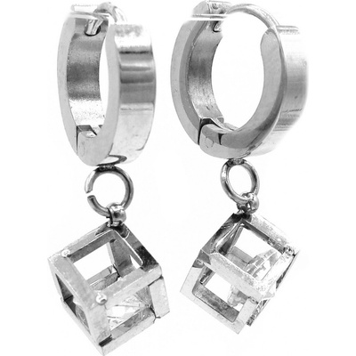 Steel Jewelry náušnice kostky z chirurgické oceli NS230945