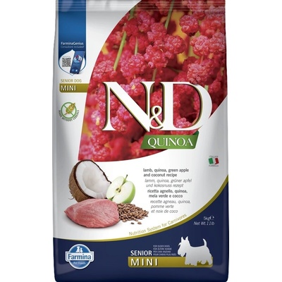N&D Quinoa Dog Senior Mini Grain Free Lamb Green Apple & Coconut 5 kg