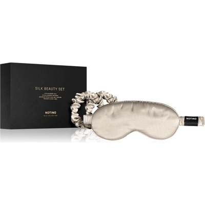 Notino Silk Collection maska na spanie 1 ks + hodvábna gumička do vlasov 2 ks