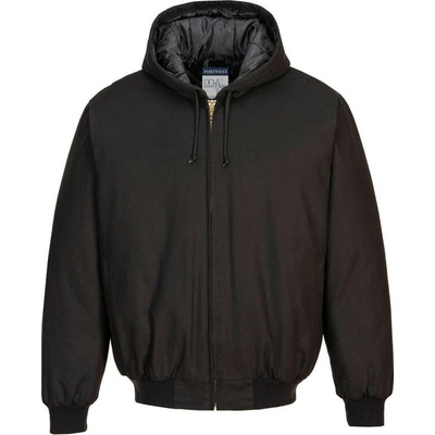 Portwest Bunda s kapucí DC801 Duck Quilt zateplená POR-DC801BKR4XL Černá