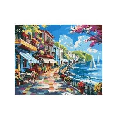 Ideyka Painting by numbers - City by the ocean 40x50cm